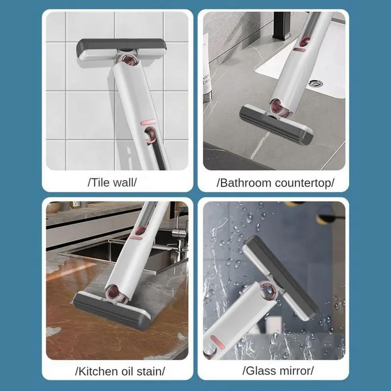 New Mini Squeeze Mop Portable Cleaning Mop Desk Cleaner Window Glass Sponge Cleaner Wear-Resistant Household Cleaning Tools - Oshi.pk - Buy & Sell Online