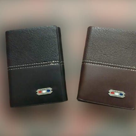 New Mini Three-fold Men Wallet Card Holder Purse Coin Pouch Card Holder Short Vertical PU Leather Wallet Change Money Pouch - Oshi.pk - Buy & Sell Online