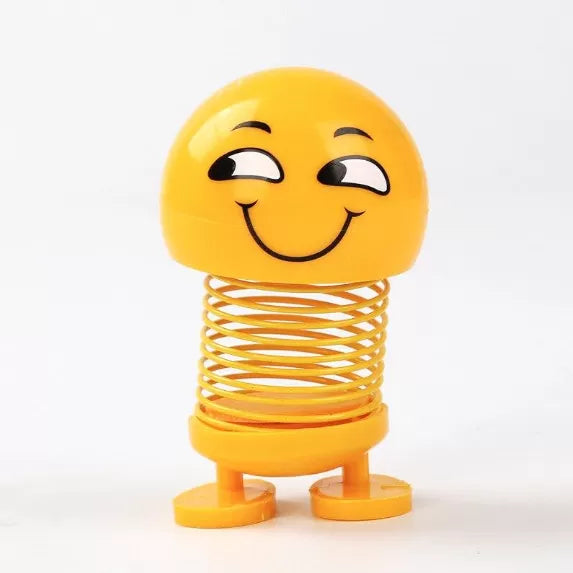 New Stress Release Emoji shaker spring bouncing doll car smiley doll cute emoticons big head dolls funny smiley face springs dance toys - Oshi.pk - Buy & Sell Online