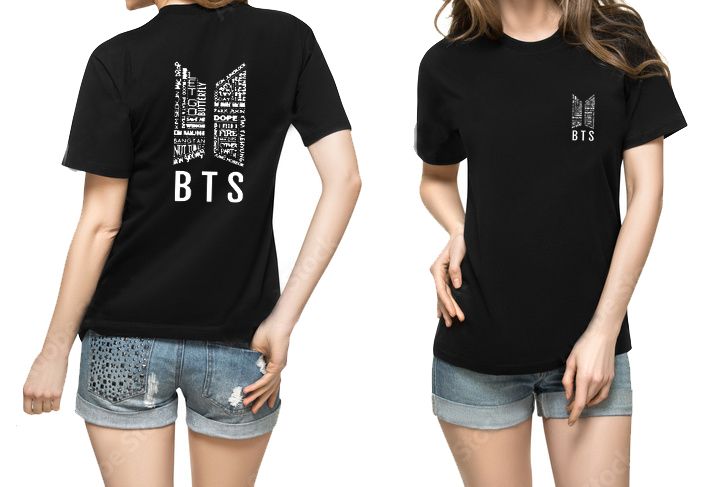 New Stylish Trendy Slim Fit Bts Printed Round Neck Black T-Shirts For BTS fans Lovers - Oshi.pk - Buy & Sell Online