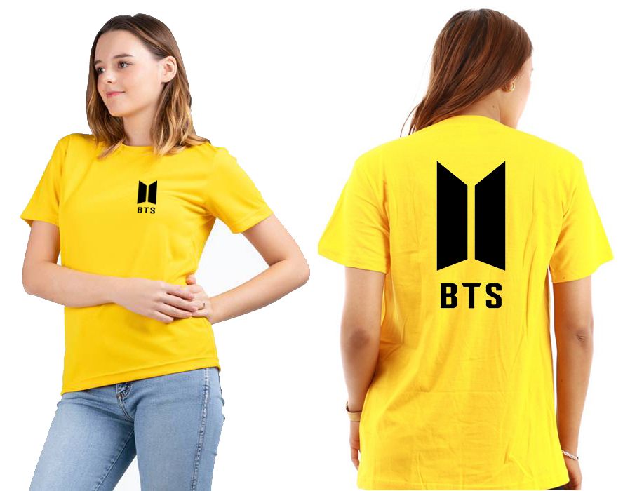 New Stylish Trendy Slim Fit Bts Printed Round Neck Yellow T-Shirts For BTS fans Lovers For Women - Oshi.pk - Buy & Sell Online