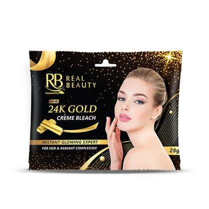 ORIGINAL 24K GOLD EXTRACTS WHITENING CREME BLEACH SACHET 28GM - Oshi.pk - Buy & Sell Online