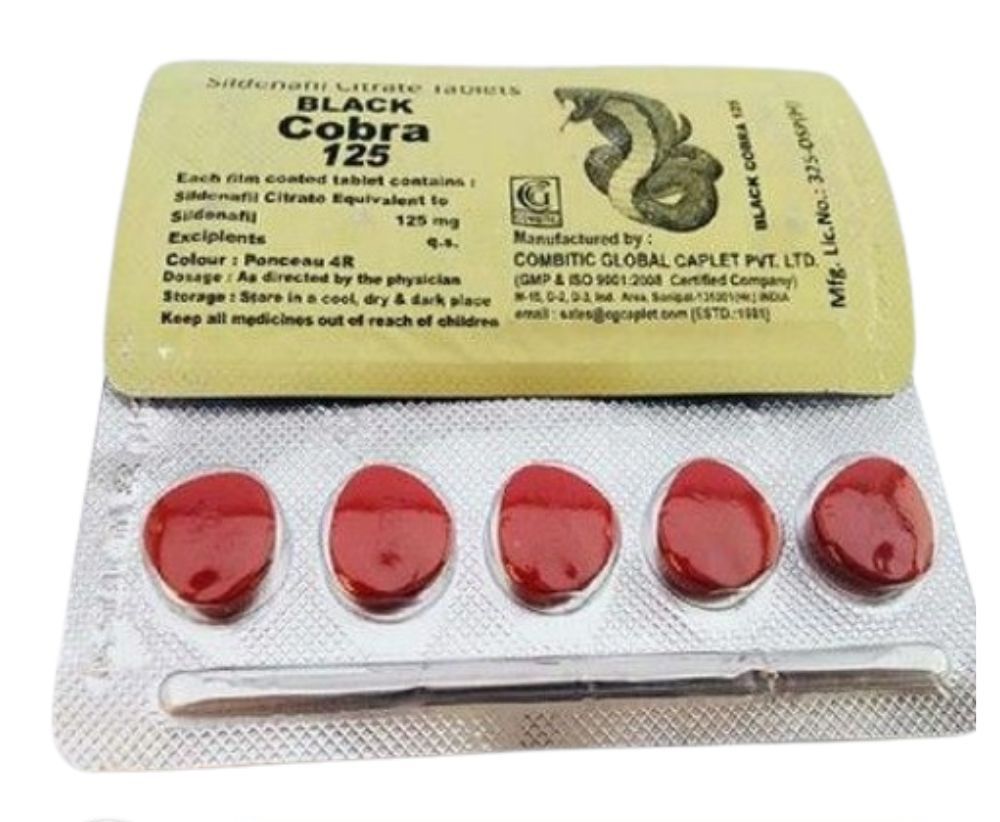 Original Black Cobra 125mg Delay Tablet - 5 Tablets - Oshi.pk - Buy & Sell Online