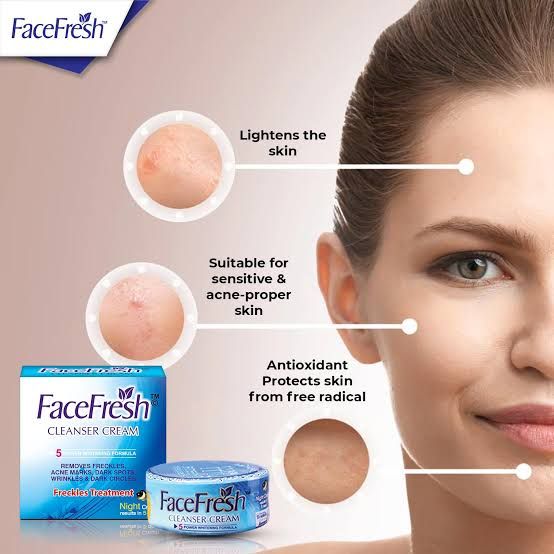 Original Face Fresh Cleanser Cream Freckles Removal 5X Power Cleanser Formula - Oshi.pk - Buy & Sell Online