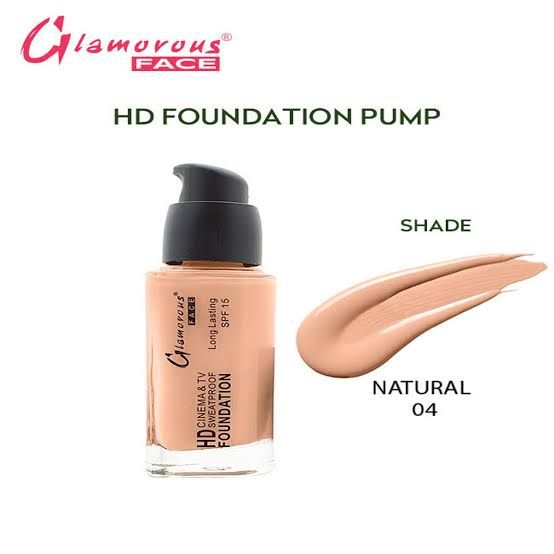 Original HD Glamorous Face Long Lasting Waterproof Liquid Foundation (Shade No 04 Natural) - Oshi.pk - Buy & Sell Online