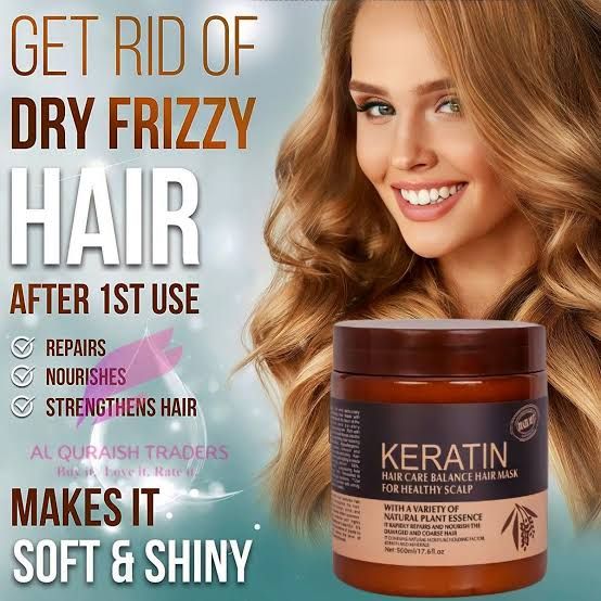 Original Keratin Hair Care Balance For Healthy Scalp Nourishing Hair Treatment Mask Jar 500ml - Oshi.pk - Buy & Sell Online