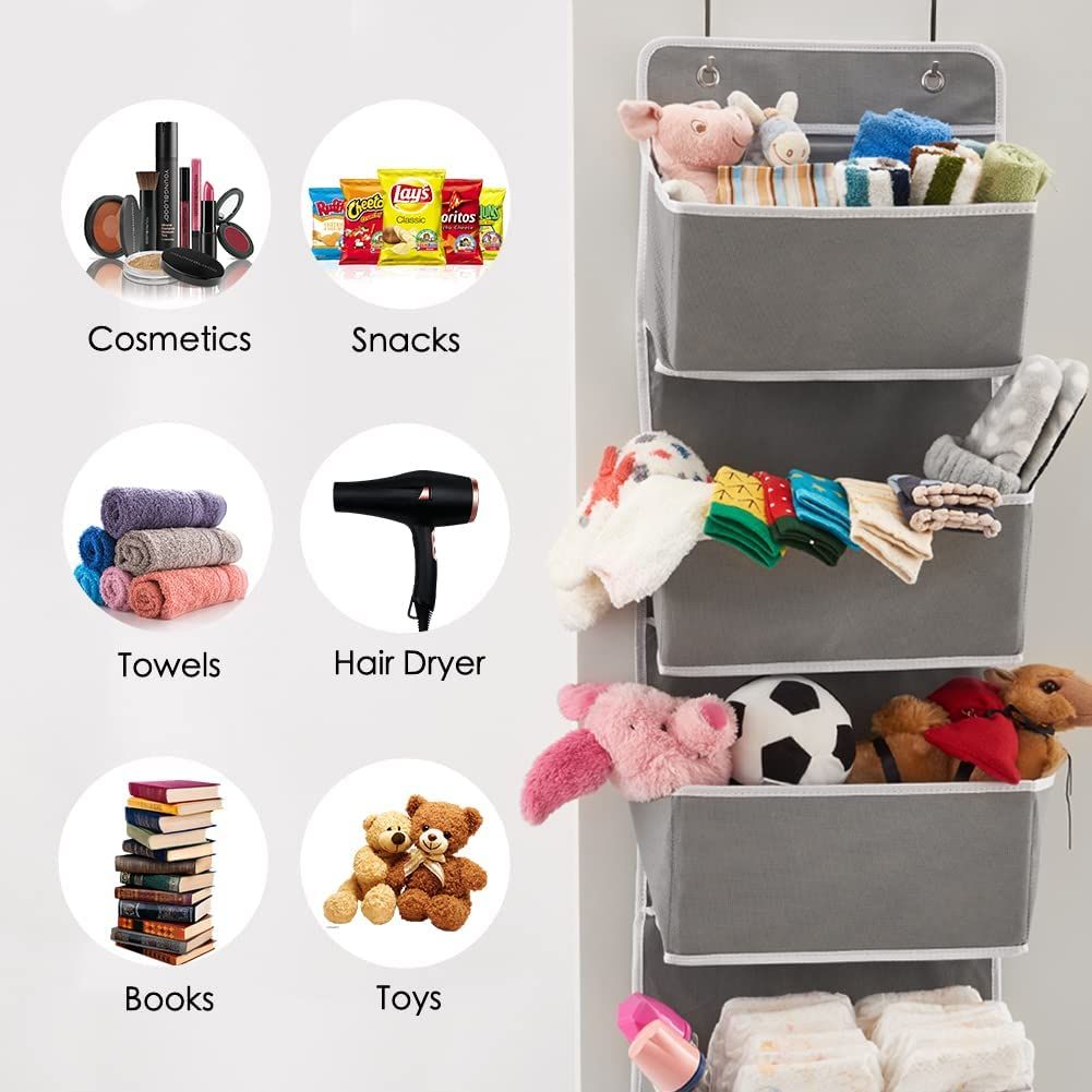 Over Door Hanging Organizer With 4-Self Home Storage Organizer with Hook (Pack of 2) - Oshi.pk - Buy & Sell Online