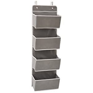 Over the Door Hanging Organizer with 4 Pocket, Home Storage Organizer with Hook for Pantry Baby Nursery Bathroom Closet Dorm - Oshi.pk - Buy & Sell Online