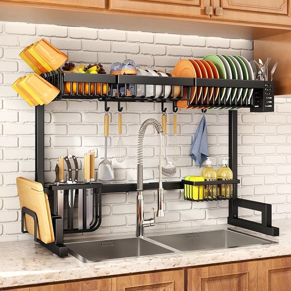 Over The Sink Dish Drying Rack Adjustable 85cm - Oshi.pk - Buy & Sell Online