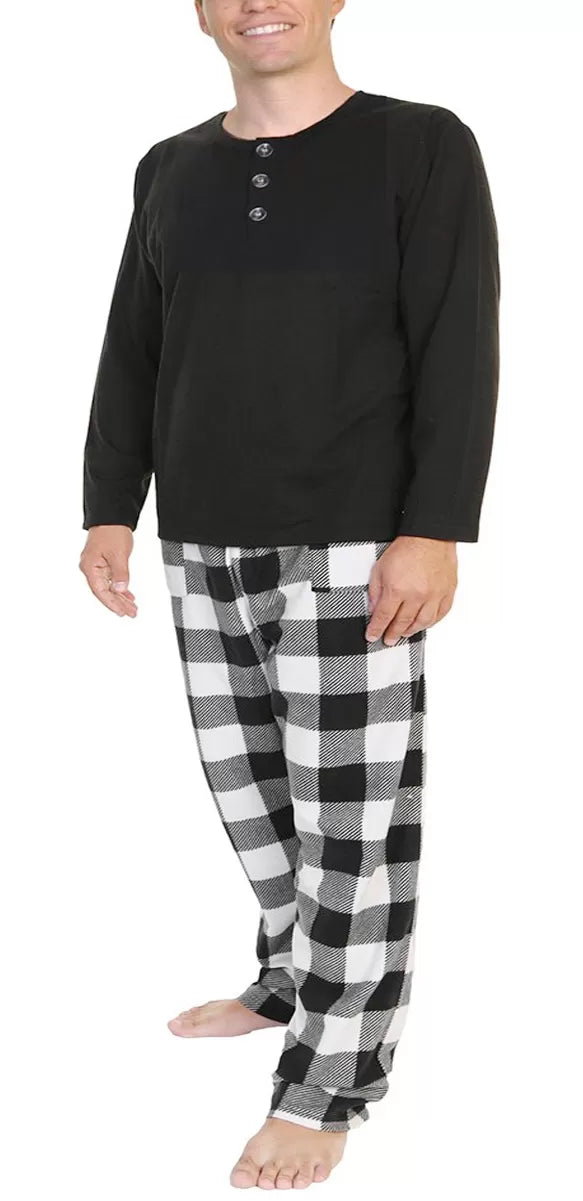 Pack of 1 -Best Quality Fleece Night Wear Checkered Pajama for Men/Boys - Oshi.pk - Buy & Sell Online