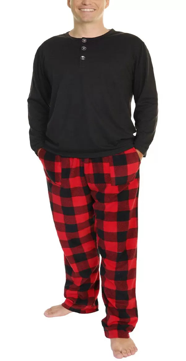 Pack of 1 -Best Quality Fleece Night Wear Checkered Pajama for Men/Boys - Oshi.pk - Buy & Sell Online