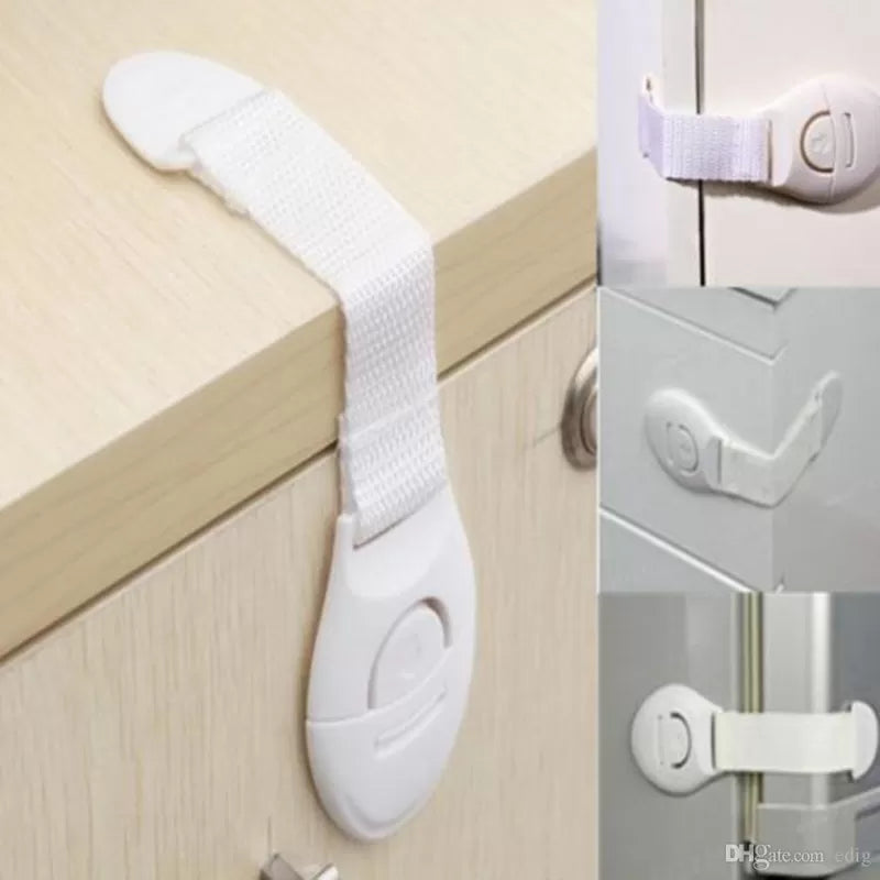 Pack of 10 - Kids Baby Safety Locks Plastic Children Care Protection Locks For Drawer Cabinet Door Cupboard Window Refrigerator For Baby Safety and Se - Oshi.pk - Buy & Sell Online