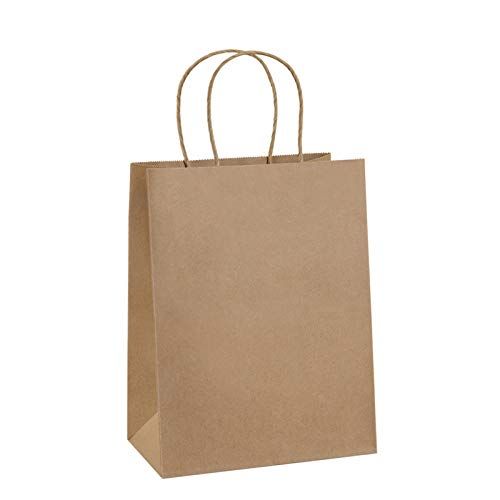 Pack of 20 Paper Bags 1 1 X 14 X 3 Gift Bags, Party Bags, Shopping Bags, Kraft Bags, Retail Bags, Merchandise Bags, Brown Paper Bags Handle 110gsm - Oshi.pk - Buy & Sell Online