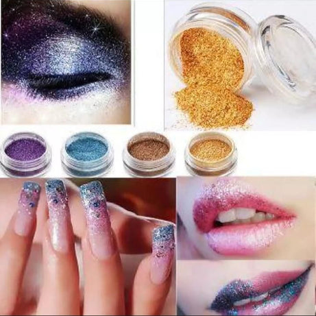 Pack Of 12 - Dusty Glitter Eyeshadows super festival makeup shimmer and shine face jewels Make up Cosmetics pigment body face & eye Shadow - Oshi.pk - Buy & Sell Online