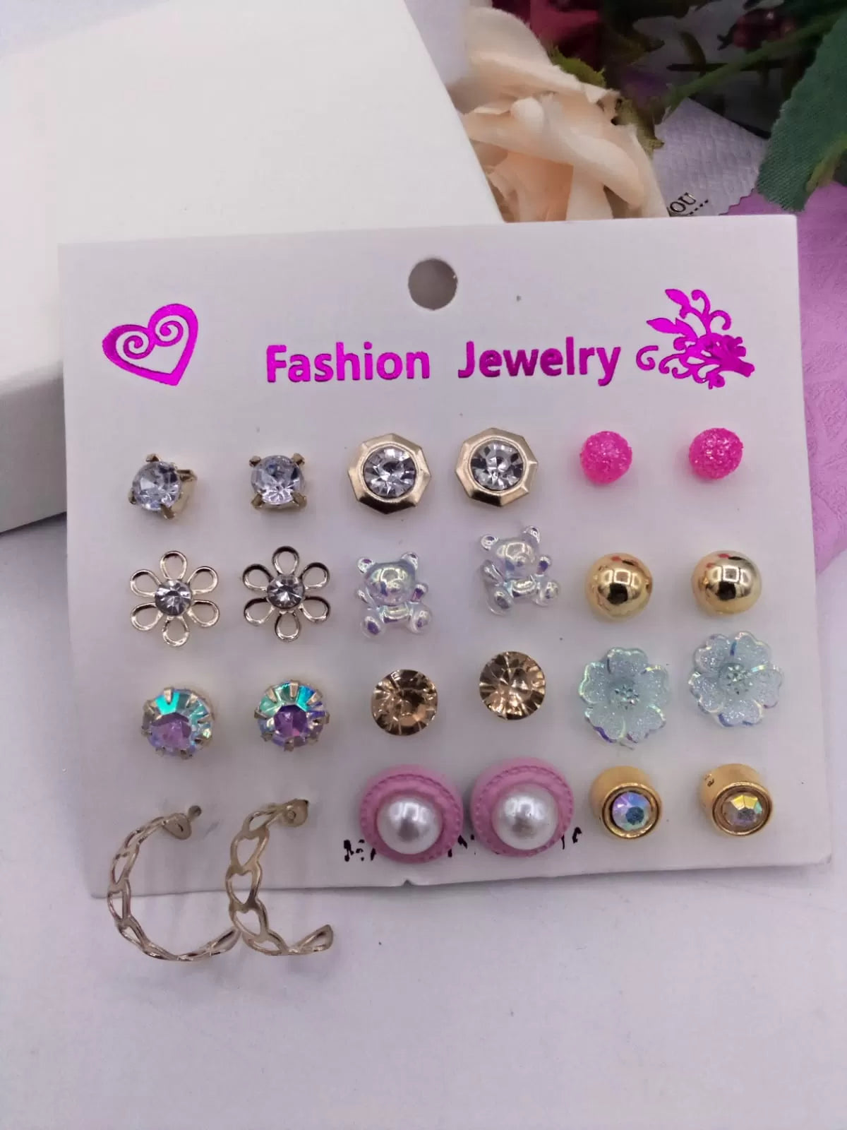 Pack Of 12 - Earrings Tops Fashion Women trendy stylish girls Earring - Oshi.pk - Buy & Sell Online