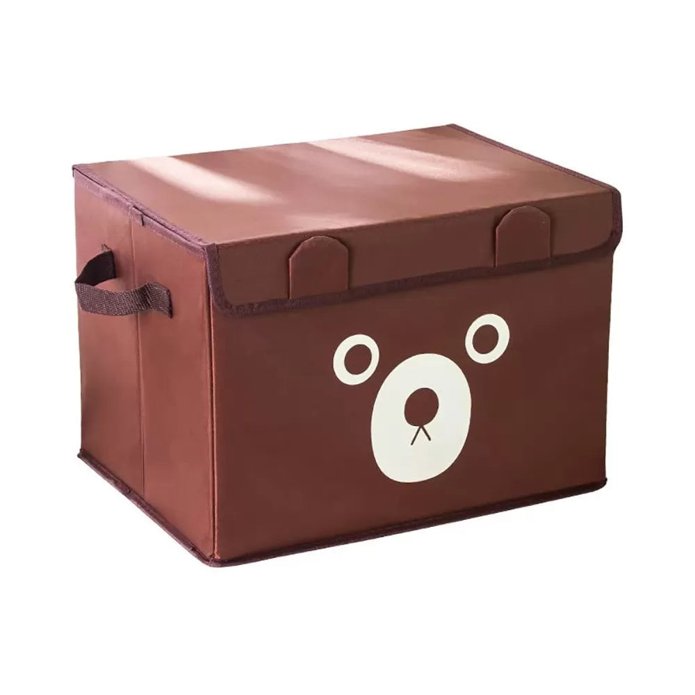 Pack of 2 - Foldable Cute Bear Oxford Cloth Storage Box Square Storage Boxes For Home Bedroom Fabric Clothing Toys CD Organizer Case - Oshi.pk - Buy & Sell Online