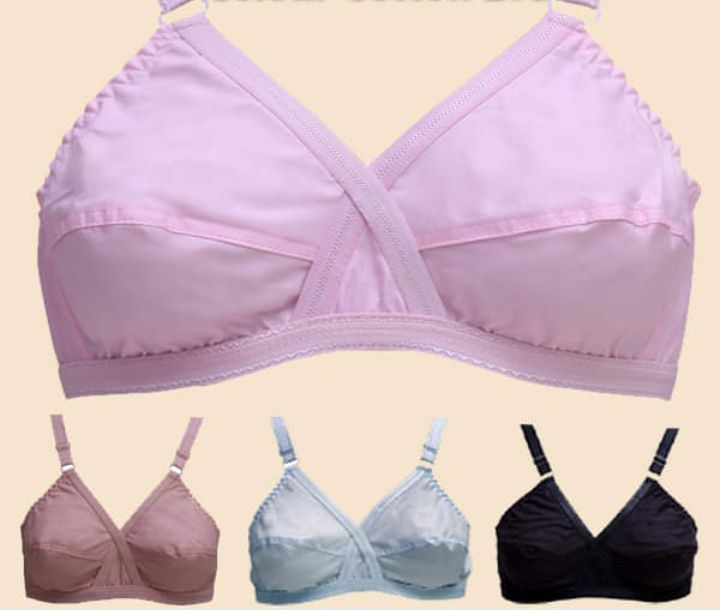 Pack of 2 - Non Padded Cotton Bra for Women & Girls - Oshi.pk - Buy & Sell Online