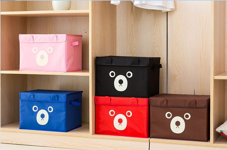 Pack Of 2 Panda Design Folding Storage Bins Quilt Basket Kid Toys Organizer Storage Boxes - Oshi.pk - Buy & Sell Online