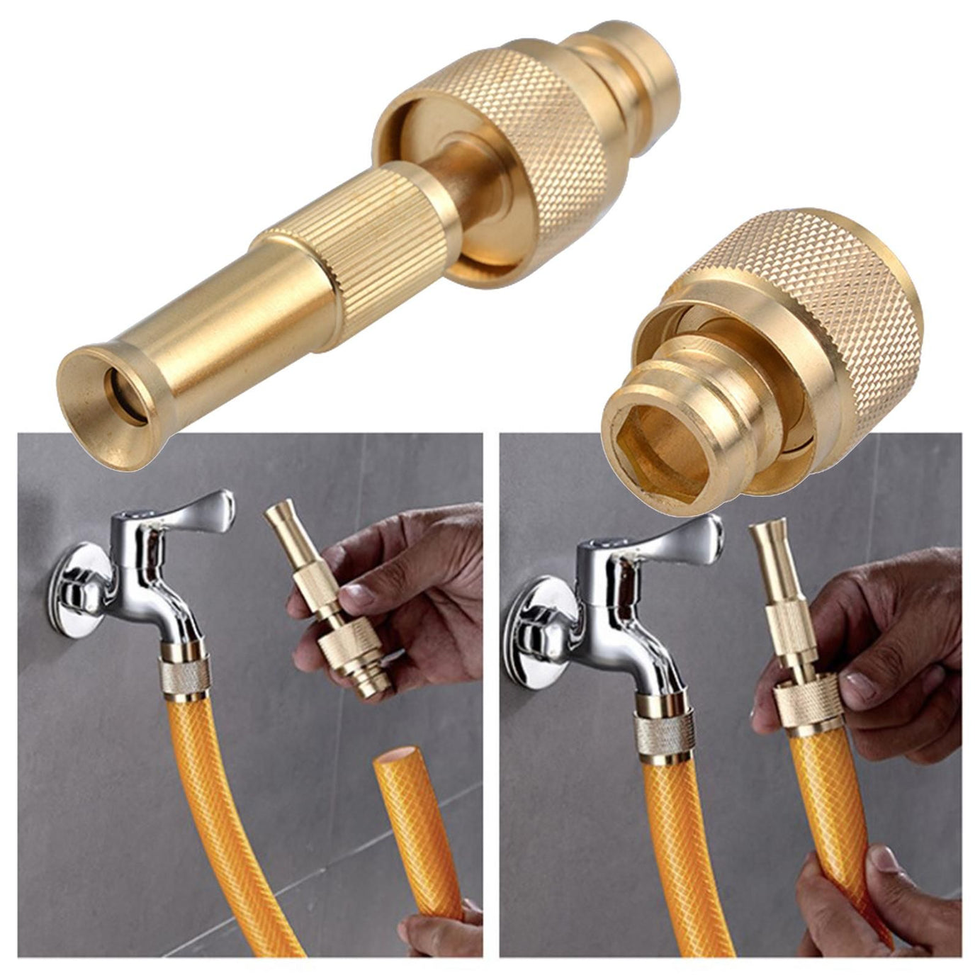 Pack of 2 Portable Water Sprayer Nozzle Adjustable High Pressure Car Washing Garden Hose Sprinkler System Car Wash Watering Water Spray Nozzle - Oshi.pk - Buy & Sell Online