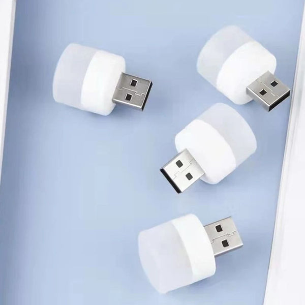 Pack of 3 - USB Plug Lamp Computer Mobile laptop lamp Power Charging Small Book Lamps LED Eye Protection Reading Light Small Round USB Night Lights - Oshi.pk - Buy & Sell Online