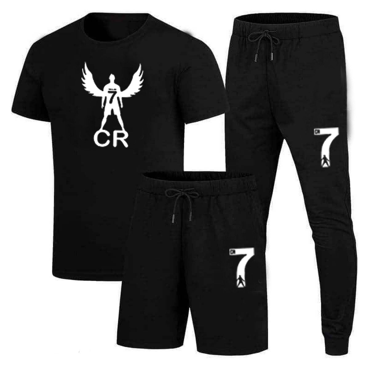 CR7 Pack 3 Tshirt +Short+Trouser For Men - Oshi.pk - Buy & Sell Online