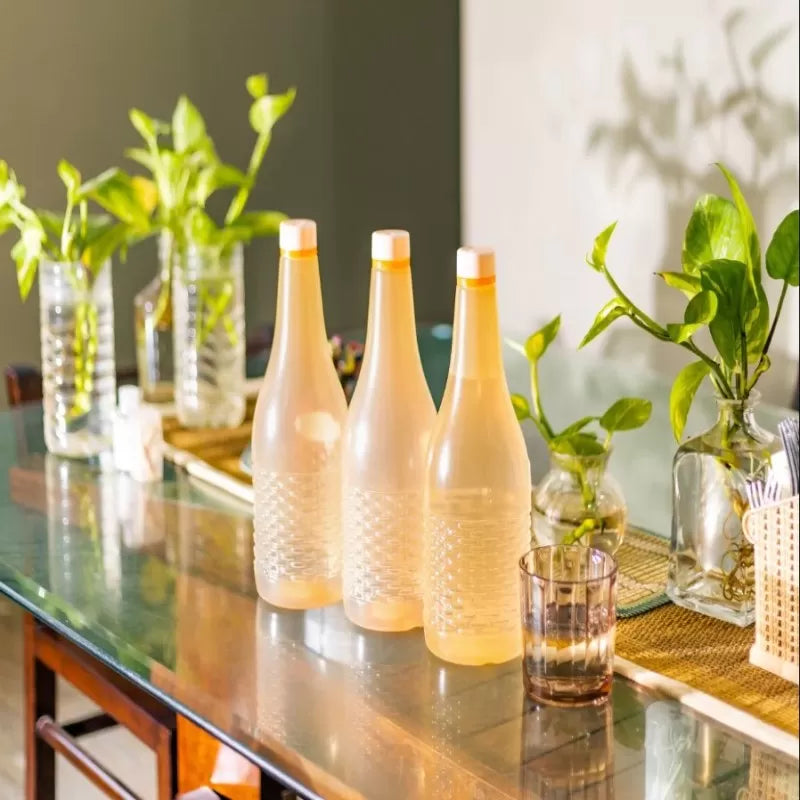 Pack Of 4 Plastic Jumbo Water Bottles Super Cool Water Drink Bottles Fridge and Refrigerator Water Bottles High Quality Multi Color 1.2 Ltr Each - Oshi.pk - Buy & Sell Online