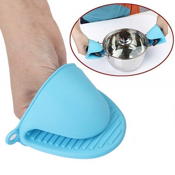 Pair Silicone Pot Holder Heat Resistant Oven Mitts Glove Cooking Pinch Grips Glove - Oshi.pk - Buy & Sell Online
