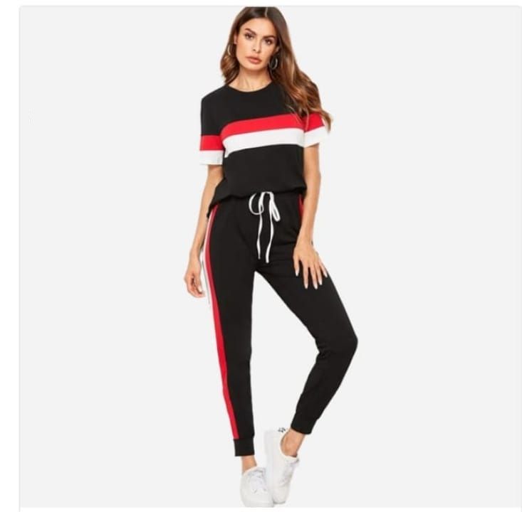 Panel Gym Stylish printed T Shirt with Panel Pajama Suit for Her - Oshi.pk - Buy & Sell Online