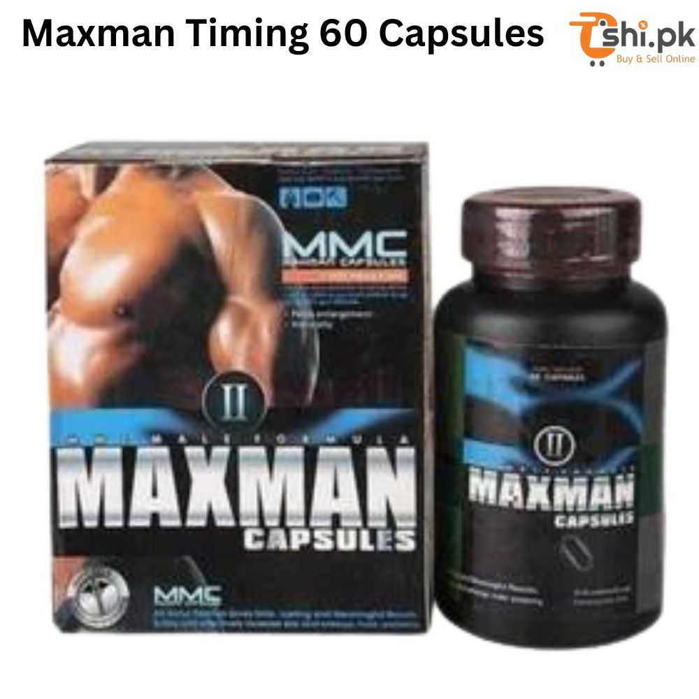 Maxman Timing Delay Erection Capsules - Pack of 60 Capsules - Oshi.pk - Buy & Sell Online
