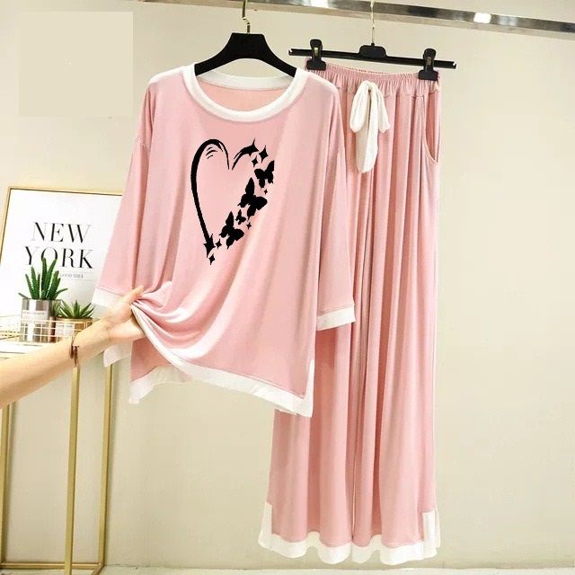 Pink Delight Cozy Cotton Jersey Night Dress - Oshi.pk - Buy & Sell Online