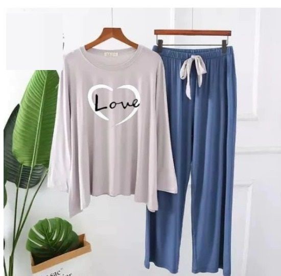 Love Heart Printed Loungewear - Oshi.pk - Buy & Sell Online