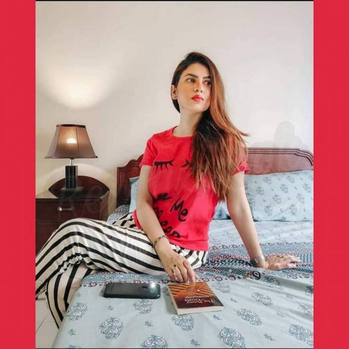 Red Let Me Sleep Print Half Sleeves Night Suit for Her - Oshi.pk - Buy & Sell Online