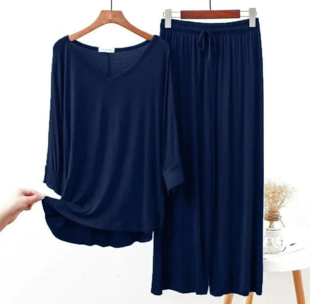 Plain Plazo Style Trouser Night Suit By Khokhar Stockistis - Oshi.pk - Buy & Sell Online