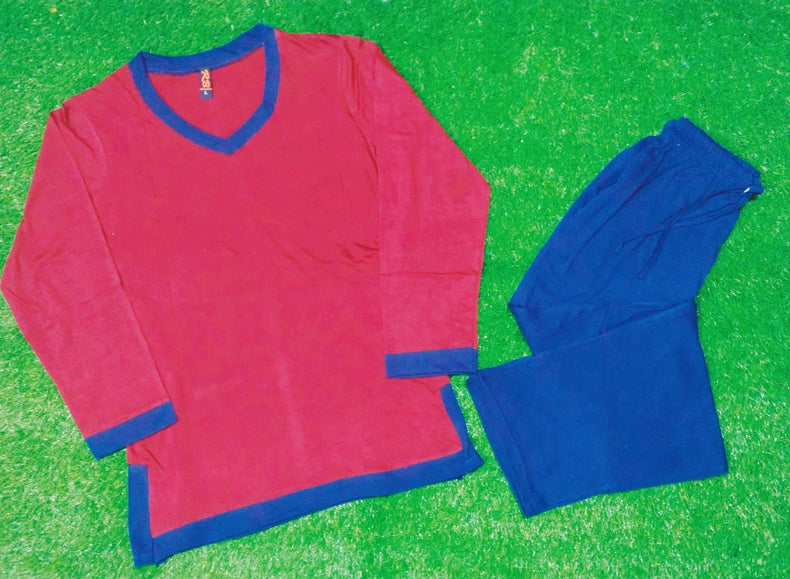 Plain V Neck Tshirt and Trouser Night Dress - Oshi.pk - Buy & Sell Online