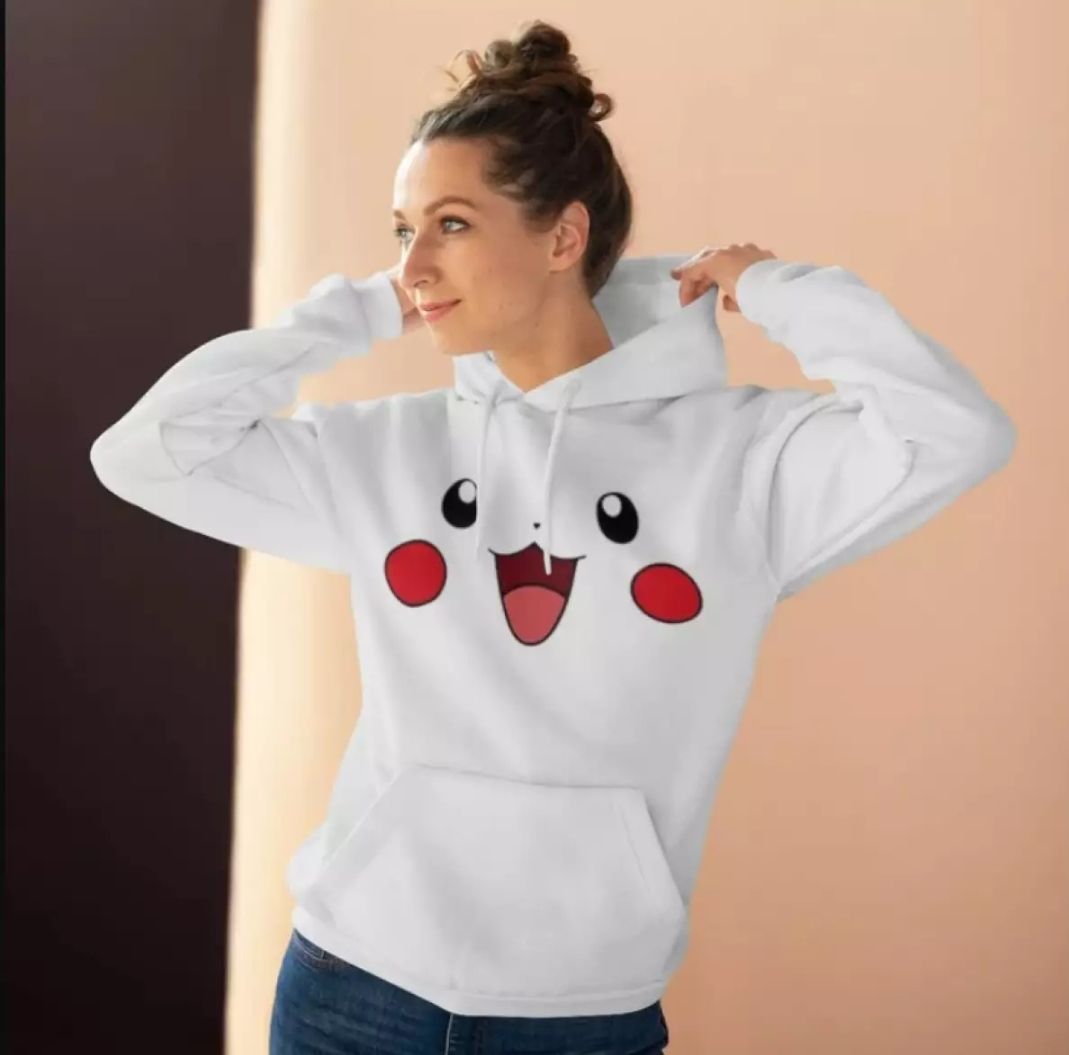 Pokemon Pichachu Printed Pullover White Hoodie for women - Oshi.pk - Buy & Sell Online