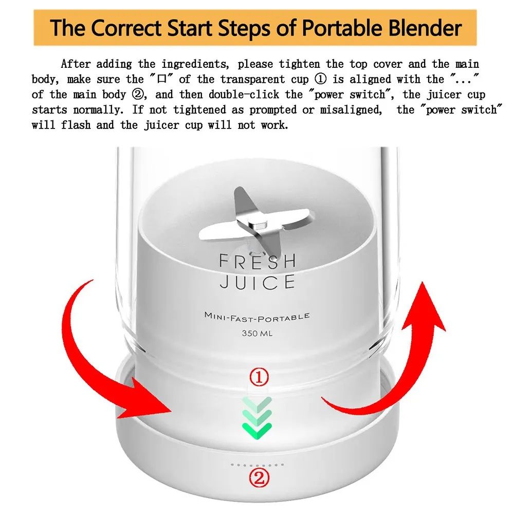 Portable And Electric Blender Bottle Juicer For Shakes And Smoothies, Mini Juicer Bottle For Traveling (Multicolour) USB Chargeable Juicer Blender 4 B - Oshi.pk - Buy & Sell Online