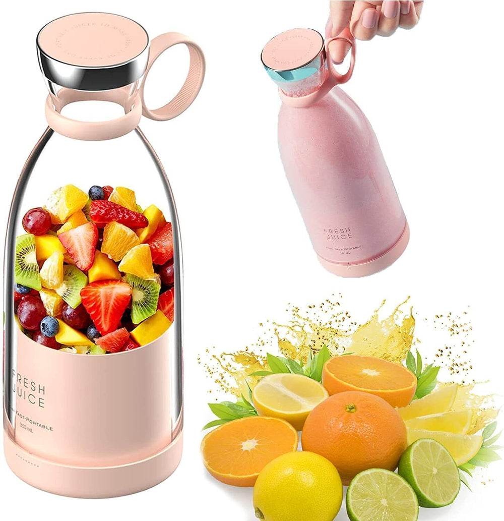Portable And Electric Blender Bottle Juicer For Shakes And Smoothies, Mini Juicer Bottle For Traveling (Multicolour) USB Chargeable Juicer Blender 4 B - Oshi.pk - Buy & Sell Online