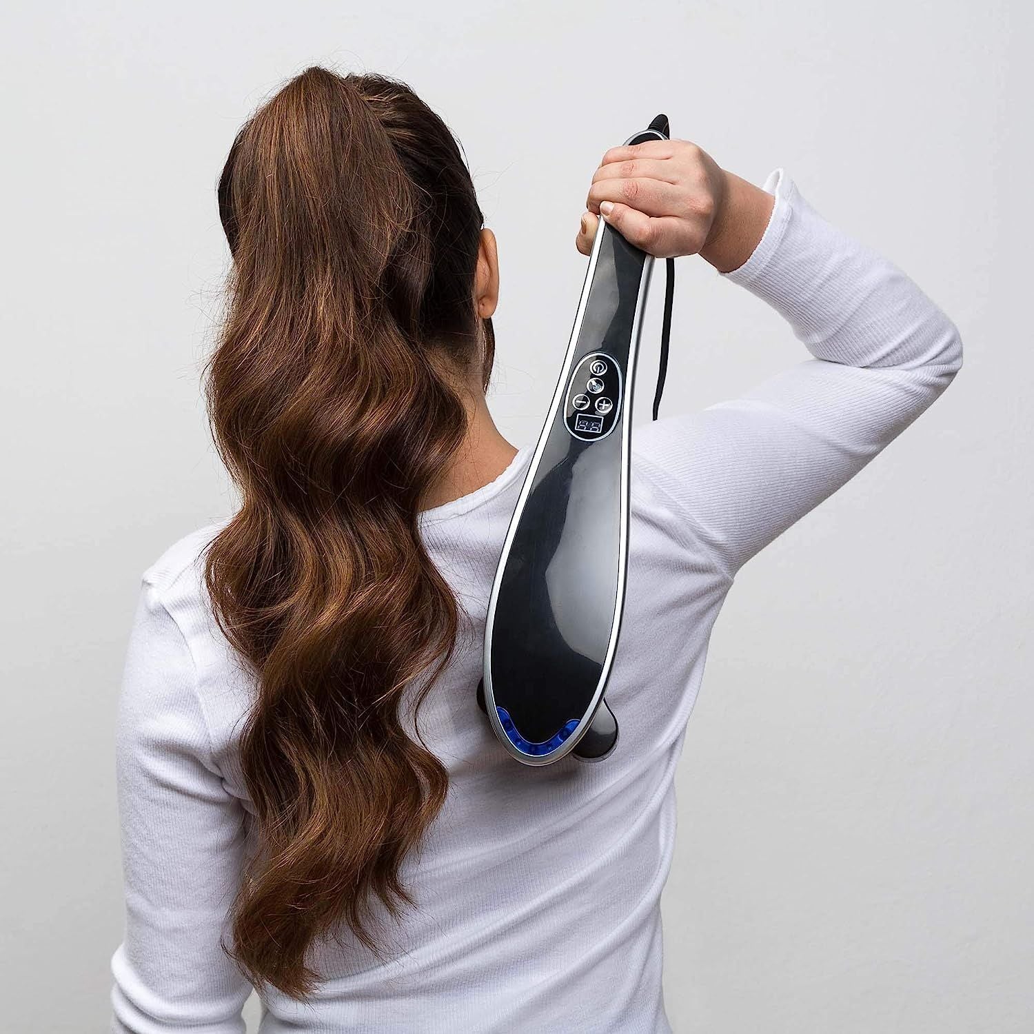 Portable Electric Massager - Shiatsu Massage and Kneading Massage - 4 Interchangeable Heads Adaptable to Any Part of Your Body - Oshi.pk - Buy & Sell Online