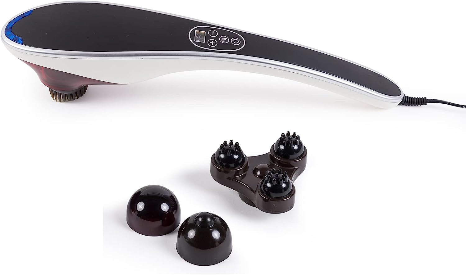 Portable Electric Massager - Shiatsu Massage and Kneading Massage - 4 Interchangeable Heads Adaptable to Any Part of Your Body - Oshi.pk - Buy & Sell Online