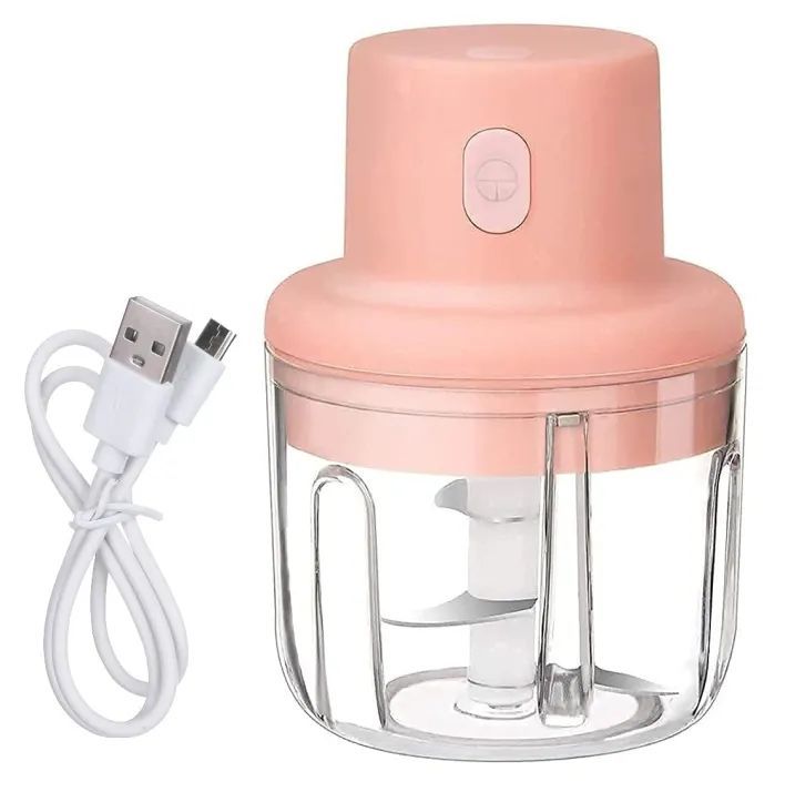 Portable Electric USB Rechargeable Fruit Vegetable Onion Garlic Cutter Mixer Blender Mincer Grinder Food Speedy Chopper Cordless - Oshi.pk - Buy & Sell Online