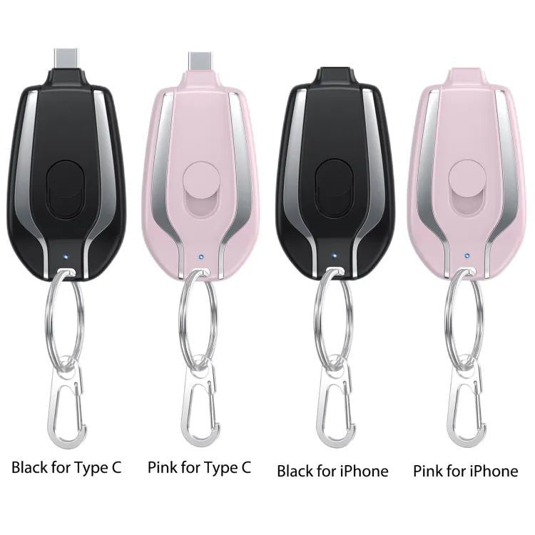 Portable Emergency Key Chain Power Bank Mini 1500mah Fast Finger Key Power Bank Keychain Power Bank C Type - Oshi.pk - Buy & Sell Online