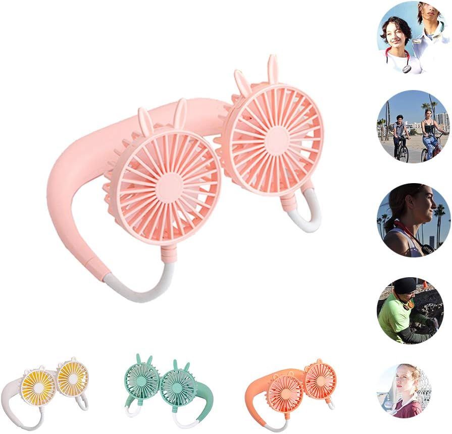 Portable hanging neck sports fan Dual Wind Head Neck Fan, Portable Hanging Neck Fan Rechargeable Neck Fan - Oshi.pk - Buy & Sell Online