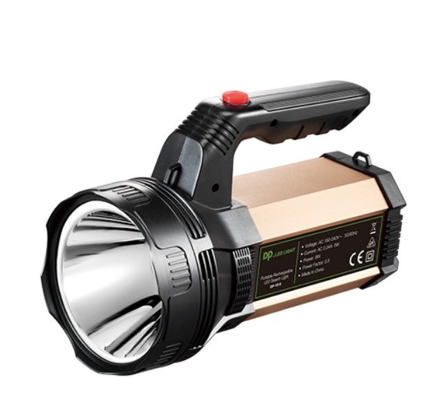 Portable LED Search Light DP 7313 Torch 8W LED 6000mAh DP Led Light Portable Rechargeable Search Light LED Spotlight Lighting Ultra Bright Outdoor - Oshi.pk - Buy & Sell Online