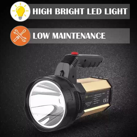 Portable LED Search Light DP 7313 Torch 8W LED 6000mAh DP Led Light Portable Rechargeable Search Light LED Spotlight Lighting Ultra Bright Outdoor - Oshi.pk - Buy & Sell Online
