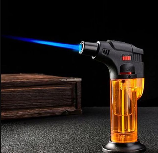 Portable Multifunctional Blow Lighter For BBQ Kitchen Baking Lighter with Adjustable Flame and Refillable Gas Tank - Oshi.pk - Buy & Sell Online