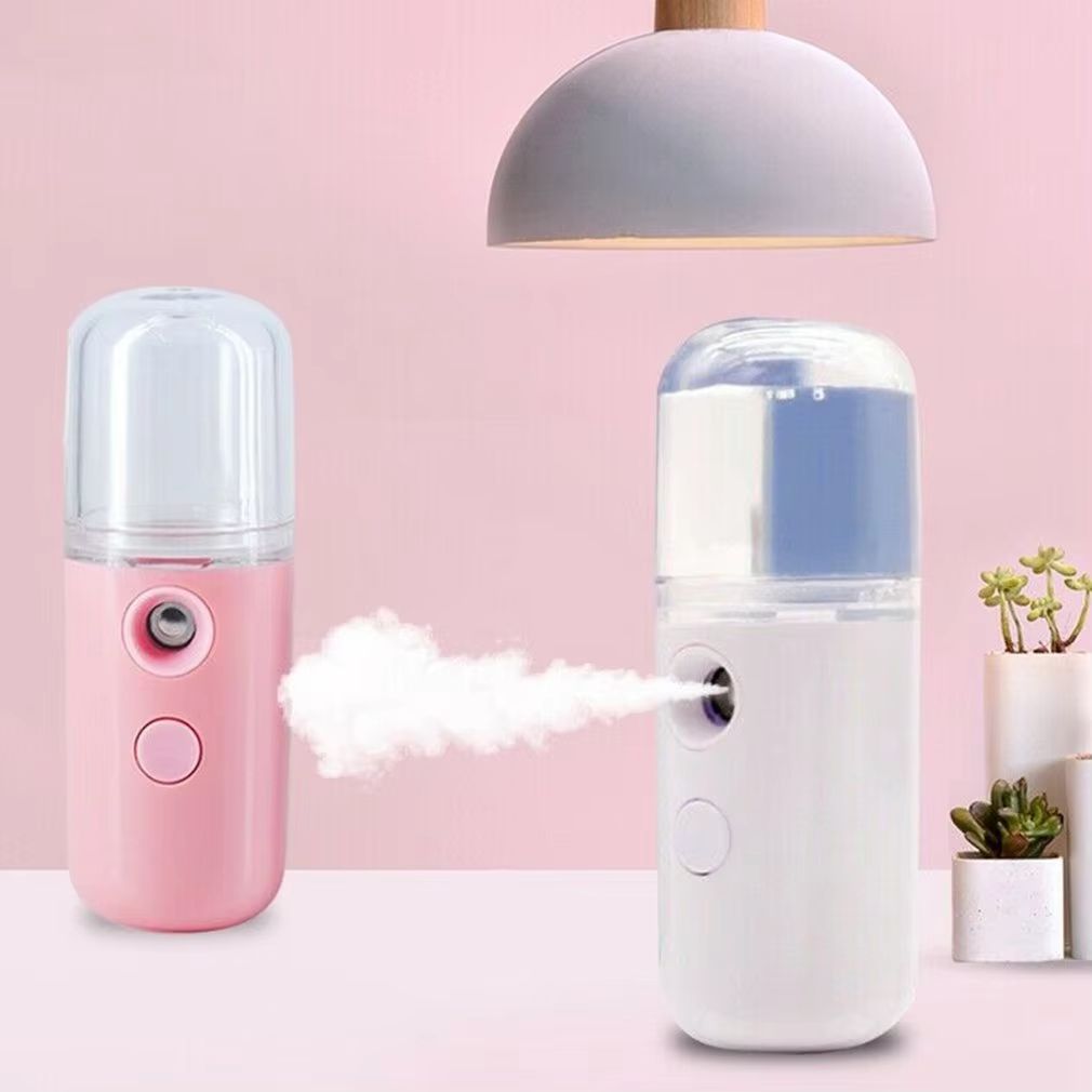 Portable Nano Water Reishment Facial, Makeup Water Mist Creat for Girls and Women, Cool Summer Watering, Cylinder - Oshi.pk - Buy & Sell Online