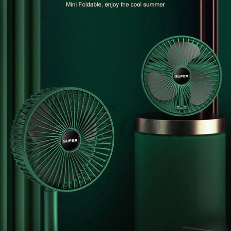 Portable Table Fan 6.5 Inch 3 Speeds Wind Quiet 2000mAh RechargeableBattery Powered USB Desktop Folding Fan For Home Desk Outdoor Bedroom Office Trave - Oshi.pk - Buy & Sell Online
