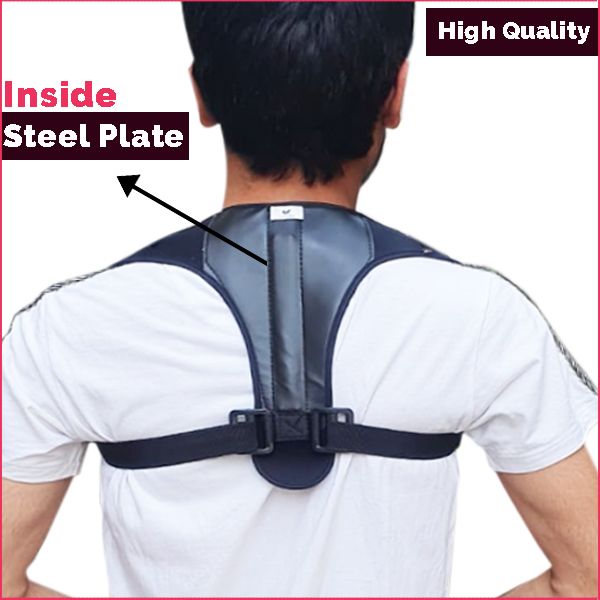 Posture Corrector Belt Adjustable - Back Pain Relief Shoulder Back Support Belt - inside Steel Plate in belt - Oshi.pk - Buy & Sell Online