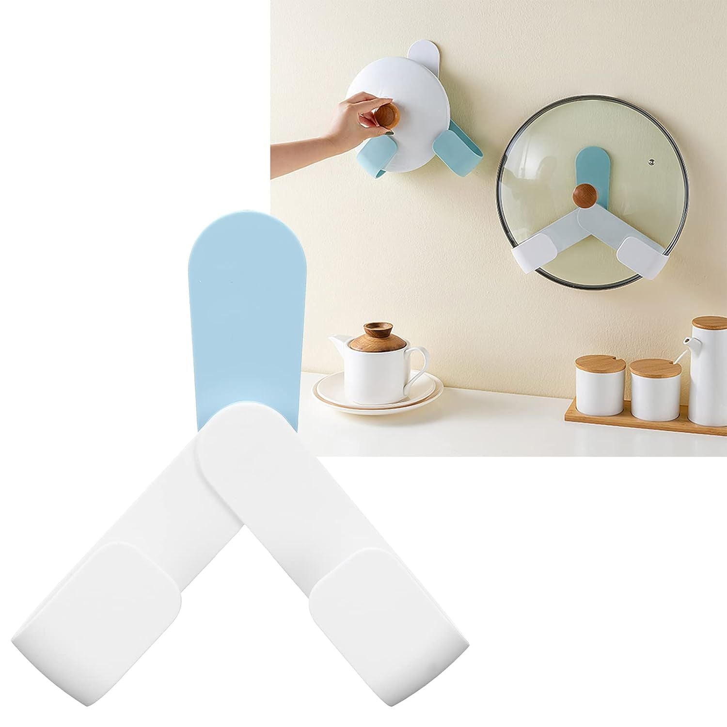 Pot Lid Holder, Pan Cover Holder Stable High Temperature Resistant Wall Mounted Space Saving for Kitchen for Home - Oshi.pk - Buy & Sell Online