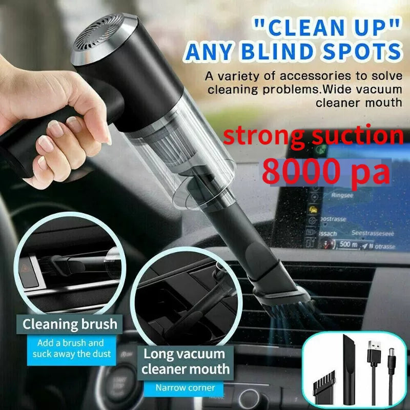 Powerful Rechargeable 2 In 1 Dual Mode Cordless Handheld Wireless Handy Portable light weight Vacuum Cleaner with LED Light, Dust Collection Lighting - Oshi.pk - Buy & Sell Online